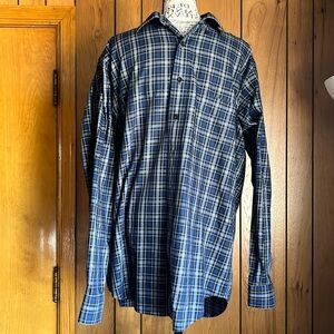 Kirkland men’s button down. Blue, black, and white checkered. Size large.